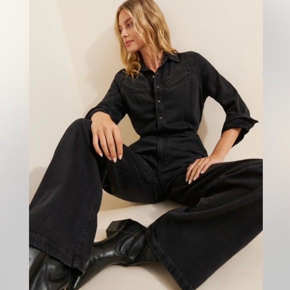 Levi's Pants - Levi’s Rinoa Wide Leg Coverall Jumpsuit Faded Black Wash size small